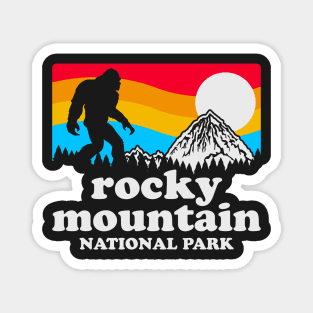 Rocky Mountain Bigfoot, Funny Sasquatch Colorado State National Parks Humor Sci-Fi Retro Magnet