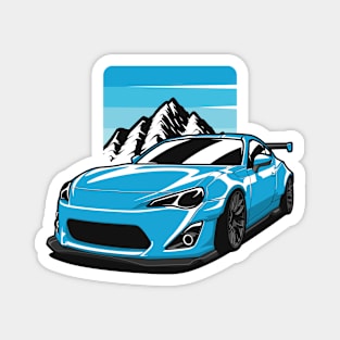 Tuned Blue GT86 Widebody Mountains Magnet