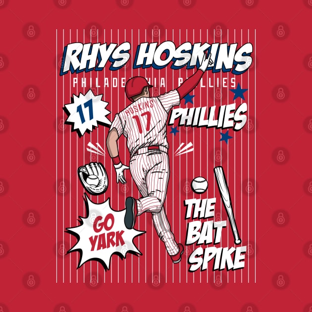 Rhys Hoskins Comic Style Art by Luna Illustration