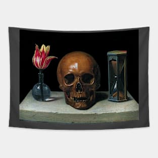 Still Life with a Skull Tapestry