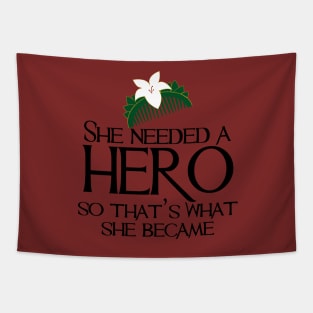 She Needed a Hero (Cherry Blossom Version) Tapestry