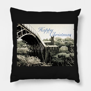 A HAPPY CHRITMAS IRONBRIDGE VILLAGE Spring Snow Pillow