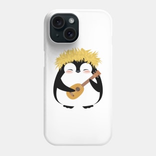 Play ukulele guitar like a penguin. Phone Case