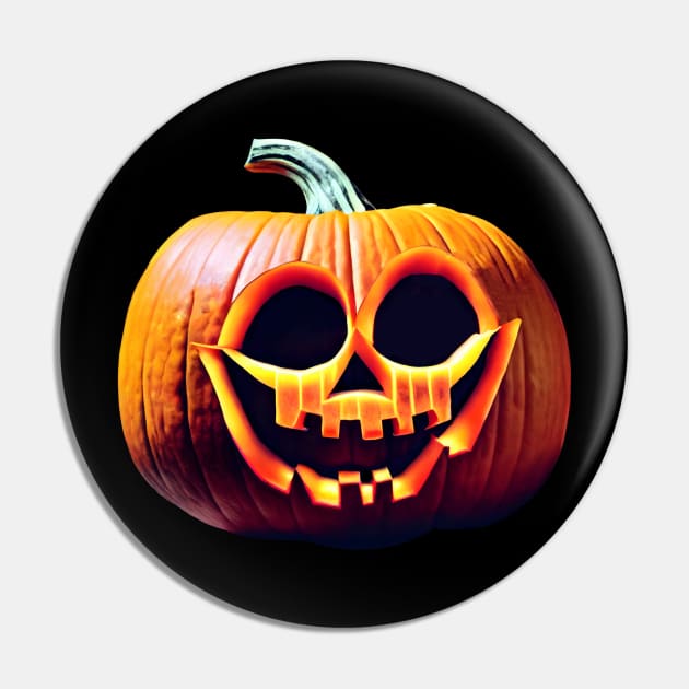 Scary Halloween Pumpkin Art Pin by Lower Expectations