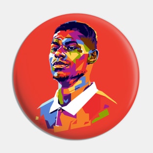 Marcus Rashford Portrait Illustration Pin