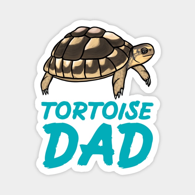 Tortoise Dad, Blue, for Tortoise Lovers Magnet by Mochi Merch