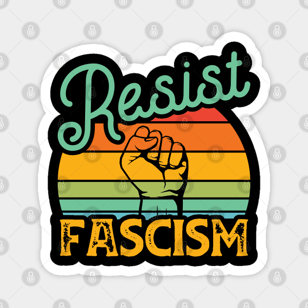 Resist Fascism Magnet by UrbanLifeApparel