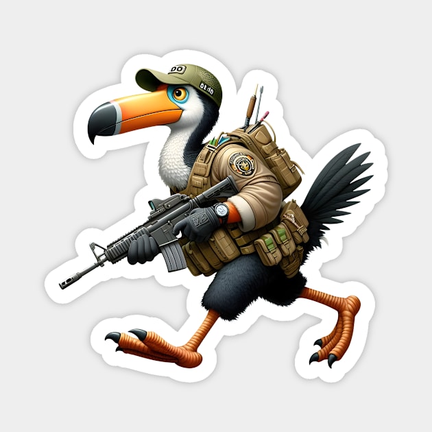 Tactical Dodo Bird Magnet by Rawlifegraphic