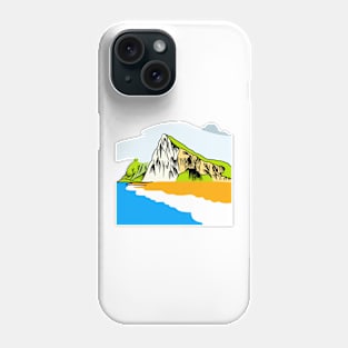 The north face of the Rock of Gibraltar Phone Case