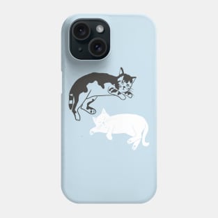 Black white cats. Phone Case