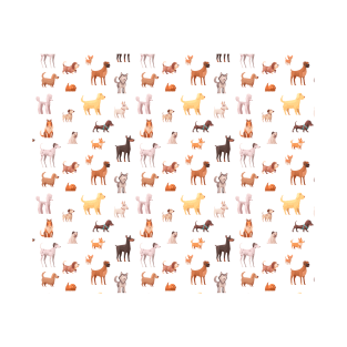 Dog Pattern T-Shirt