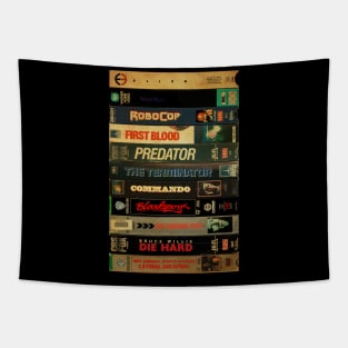 Retro Action Movie - Cassette Style Tapestry