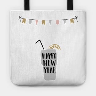 Happy New Year Party Banner Tote