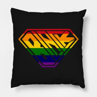 Black SuperEmpowered (Rainbow) Pillow