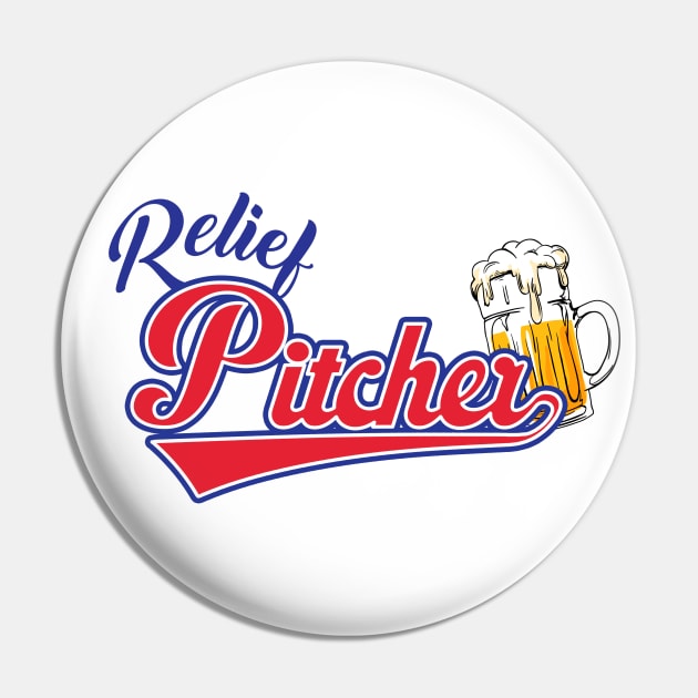 Relief Pitcher | Funny Softball Beer Drinking gift Pin by MerchMadness