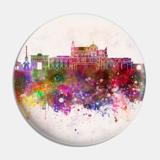 Cordoba skyline in watercolor background Pin