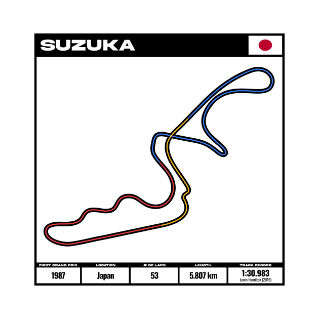 formula one circuit suzuka - formula one track - formula 1 track T-Shirt Hoodie T-Shirt T-Shirt by digidashdigital