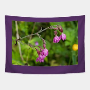 Red Campion after rain Tapestry