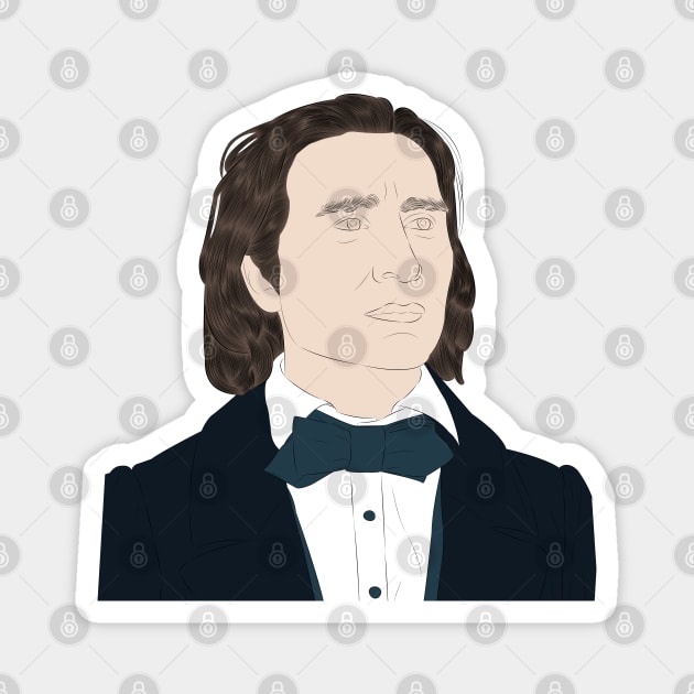 Franz Liszt - Portrait Magnet by LiLian-Kaff