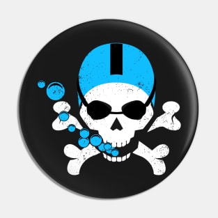 Swimming Skull Pin