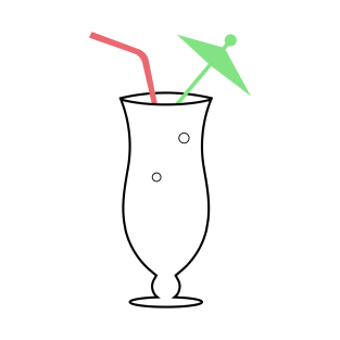 Minimalist Drink Cocktail Pina Colada T-Shirt