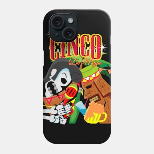 cinco de mayo skull party Phone Case