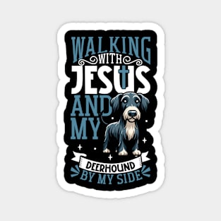 Jesus and dog - Scottish Deerhound Magnet