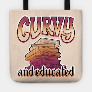 Curvy and educated, vintage colored books Tote