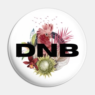 DNB - Tropical Pink Bass Bird Pin