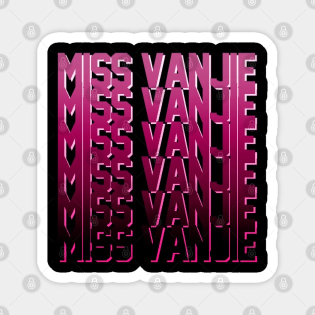 Miss Vanjie! (3) - Rouge Dark Pink Gradient Magnet by mareescatharsis