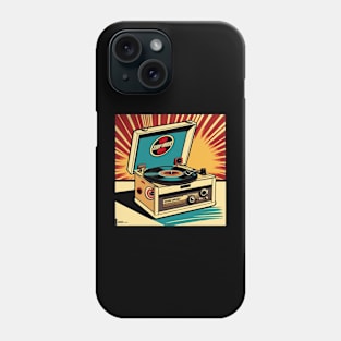 Vintage Record Player Turntable Pop Art Phone Case