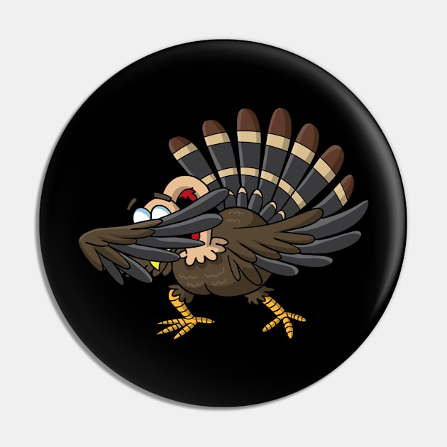 Thanksgiving Dabbing Turkey Dab Humor Dance Pin by E