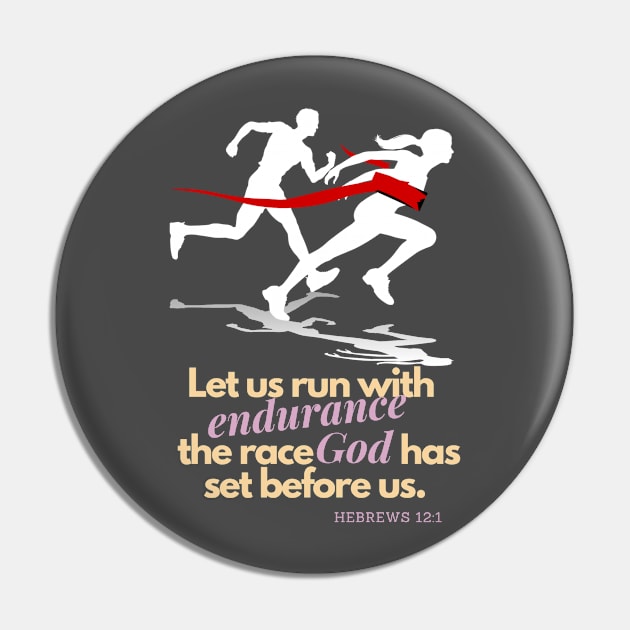 Hebrews 12 running Pin by Sport-tees by Marino's