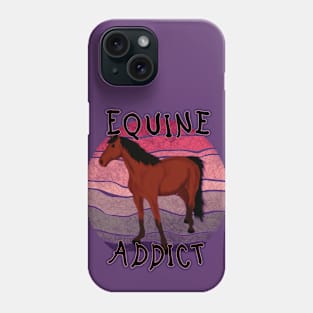 Equine addict N2 - purple Phone Case