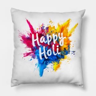 Happy Holi For Women Men Kids Color India Hindu Gifts Pillow