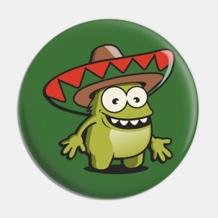 Chupacabra Bright Colorful Fun Mexican Monster Pin