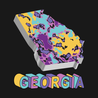 Georgia State Map Abstract T-Shirt