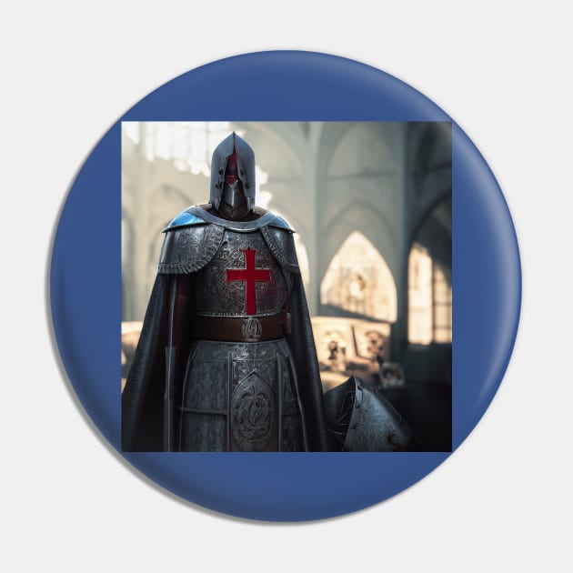 Knights Templar in The Holy Land Pin by Grassroots Green