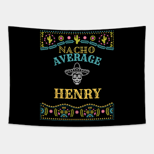 Nacho Average Henry Funny Cinco De Mayo Puns Personalized Name Tapestry