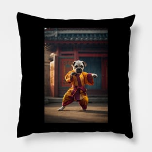 Shaolin Master Kung Fu Pug Pillow