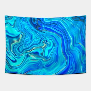 Holographic Liquid Marble, Icy Blue Tapestry