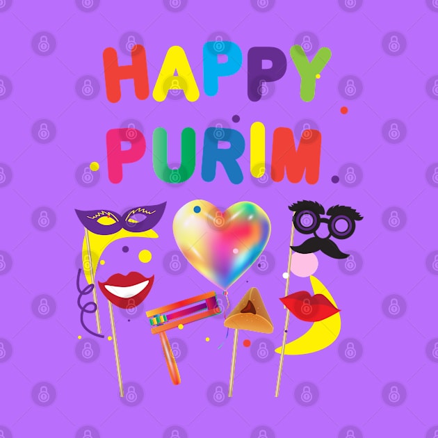 Happy Purim Festival Kids Party Gifts Decoration Jewish Holiday by sofiartmedia