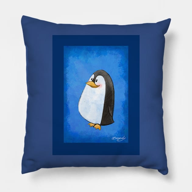 Smiley Penguin! Pillow by ErinKantBarnard