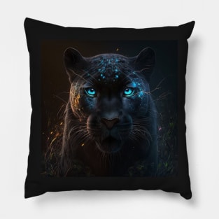 Black Panther Abstract Art Pillow