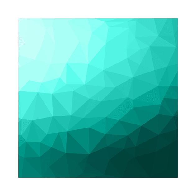 Aqua Turquoise Gradient Geometric Mesh Pattern by PLdesign