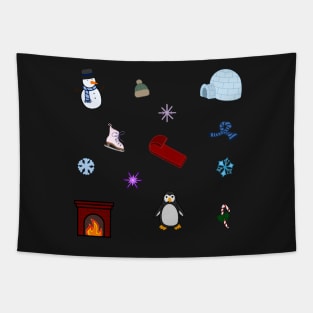 Winter Doodles Sticker Pack Tapestry