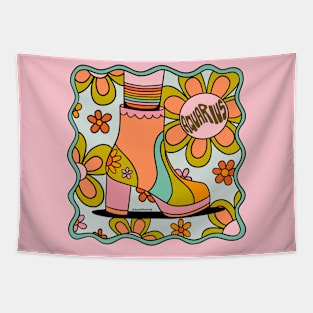 Aquarius Groovy Boot Tapestry