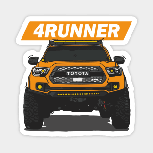 4Runner Toyota Front View - Orange Magnet