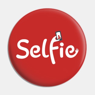 Selfie White Pin