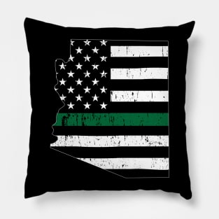Arizona Thin Green Line Military and Border Patrol Shirt Pillow